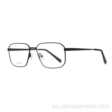 Gafas de marco de gafas ópticas de titanio unisex de alta gama alta